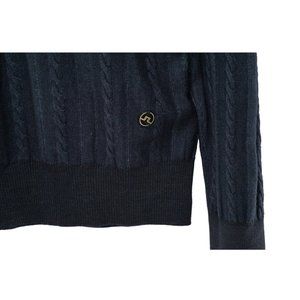 J.Lindeberg - Monogram Knit Sweater - Navy Orange SS22